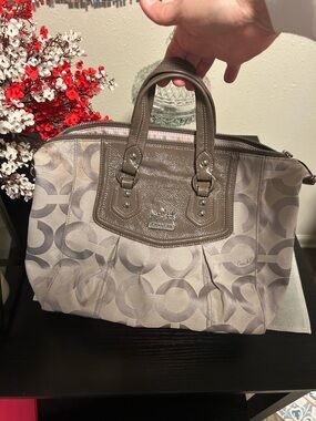 📍AS IS PROJECT! Coach Taupe Signature Dome Satchel No offers